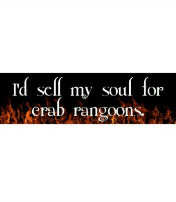 Crab Rangoon Bumper Sticker – Funny Vinyl Car Decal for Foodies