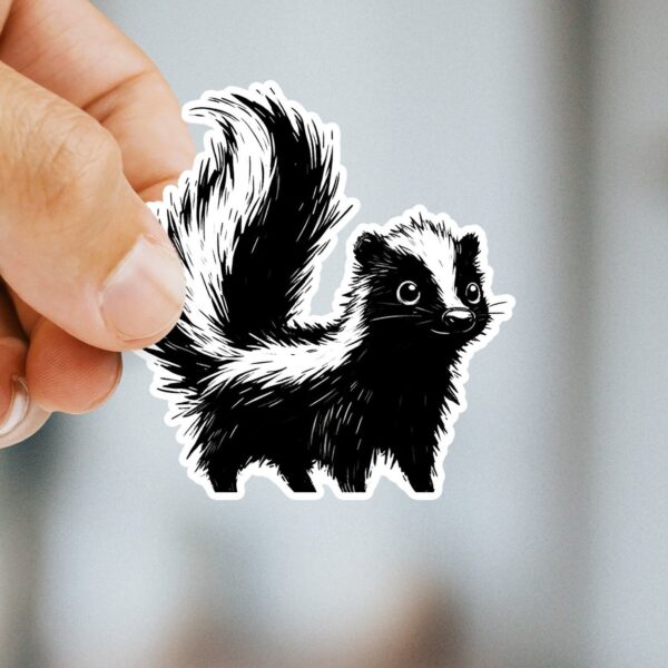 Cute Skunk Sticker – Quirky Wildlife Vinyl Decal for Laptops