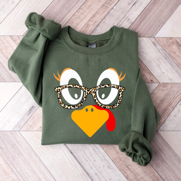 Cute Turkey Thanksgiving Sweatshirt – Funny Family Matching Tee