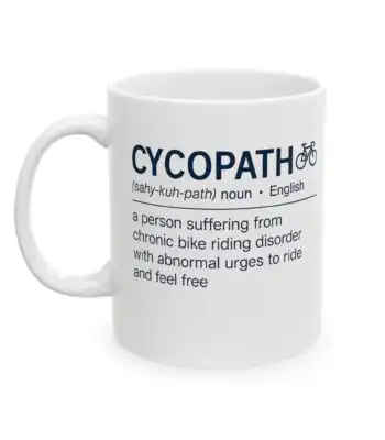 Cycopath Definition Mug – Funny Ceramic Cup for Cyclists