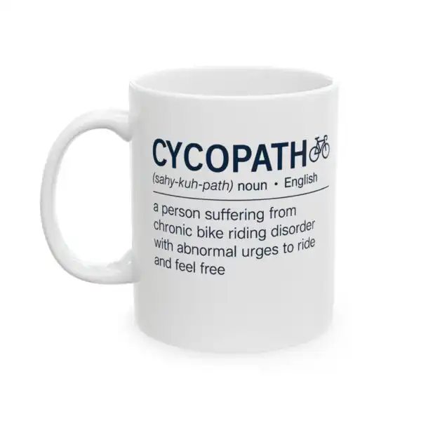 Cycopath Definition Mug – Funny Ceramic Cup for Cyclists