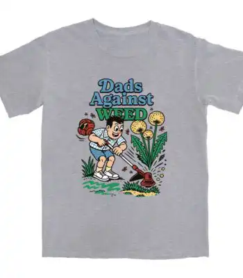 Dads Against Weed Cartoon Tee – Soft Combed Cotton Shirt