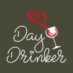 Day Drinker Wine Glass with Heart Tee – Fun Cotton Graphic Shirt