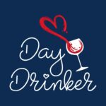 Day Drinker Wine Glass with Heart Tee – Fun Cotton Graphic Shirt
