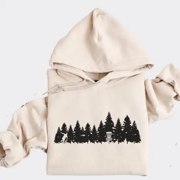 Disc Golf Hoodie with Flying Disc Design – Cozy Unisex Apparel