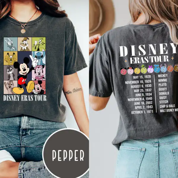 Disney Eras Tour Mickey And Friends Tee – Soft Vintage Shirt