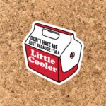 Don't Hate Me Just Because I'm A Little Cooler Sticker - Cute Vinyl Decal for Water Bottles and Laptops