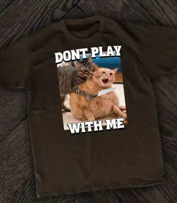 Don't Play With Me Cat Meme Shirt – Vintage Oversized Tee