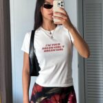 Dream Girl Baby Tee – Funny Lesbian Pride Crop Shirt