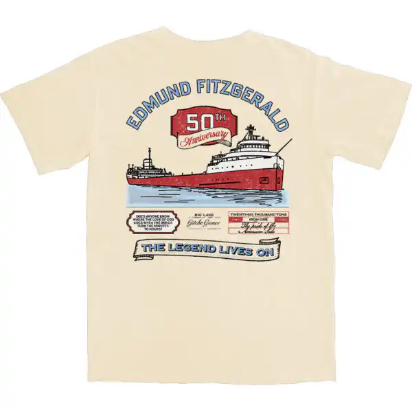 Edmund Fitzgerald T Shirt – Soft Cotton Tee with Worn-In Feel