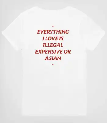Everything I Love Is Illegal, Expensive or Asian Tee – Unisex Cotton Shirt