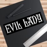 Evil Lady Bumper Sticker – Durable Goth Car Accessory Gift