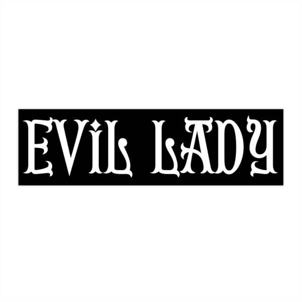 Evil Lady Bumper Sticker – Durable Goth Car Accessory Gift
