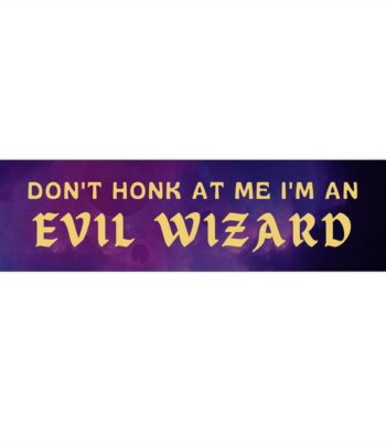 Evil Wizard Bumper Sticker – Durable Funny Car Decal for TTRPG Fans