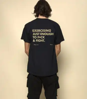 Exercising Just Enough to Fight – Unisex Graphic Cotton Tee