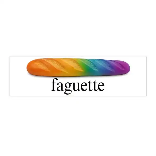 Faguette Bumper Sticker – Funny Meme Design, Waterproof & Durable