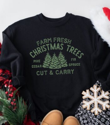 Farm Fresh Christmas Trees Shirt - Unisex Holiday Winter Tee