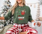 Feeling Jolly Holiday Sweatshirt – Cute Santa Graphic Cozy Top