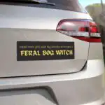 Feral Bog Witch Car Magnet – Durable Vinyl Humor Decor