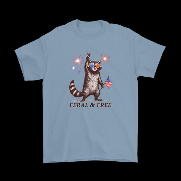 Feral Raccoon Fourth of July Tee – Fun USA Flag Design