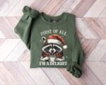 First Of All I'm A Delight Sweatshirt – Funny Christmas Raccoon Top