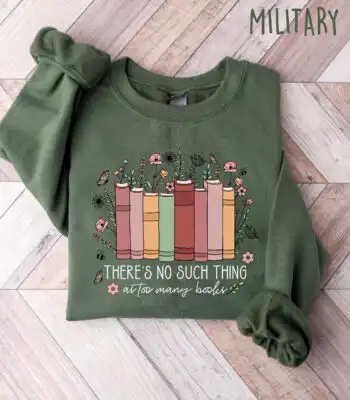 Floral Book Lover Sweatshirt – Perfect Gift for Bookworms