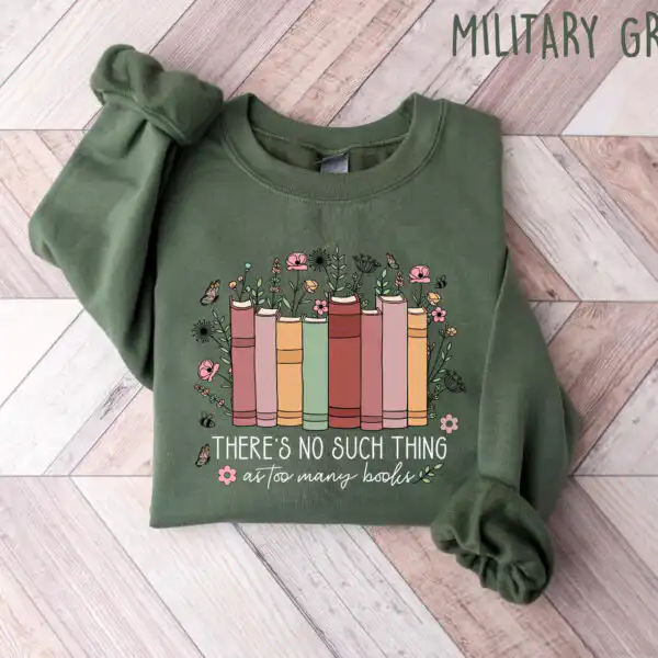 Floral Book Lover Sweatshirt – Perfect Gift for Bookworms