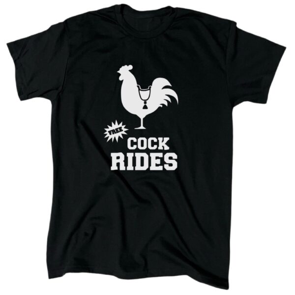 Free Cock Rides Funny Men's T-Shirt – Black Cotton Crew Tee