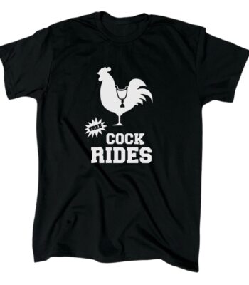 Free Cock Rides Funny Men's T-Shirt – Black Cotton Crew Tee
