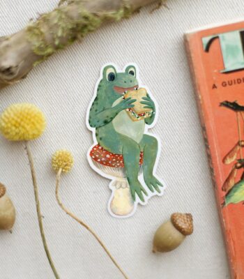 Frog's Sandwich Sticker – Durable Weather-Proof Vinyl Design
