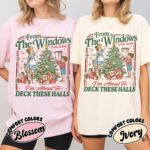 From The Windows To The Walls Retro Christmas Shirt – Fun Holiday Tee