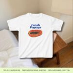 Fruit Baby Tee - Tropical Papaya Vintage Aesthetic Shirt for Girls