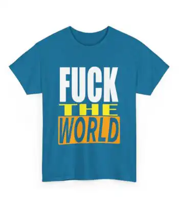 Fuck the World Vintage Tee – Retro Unisex Graphic Shirt