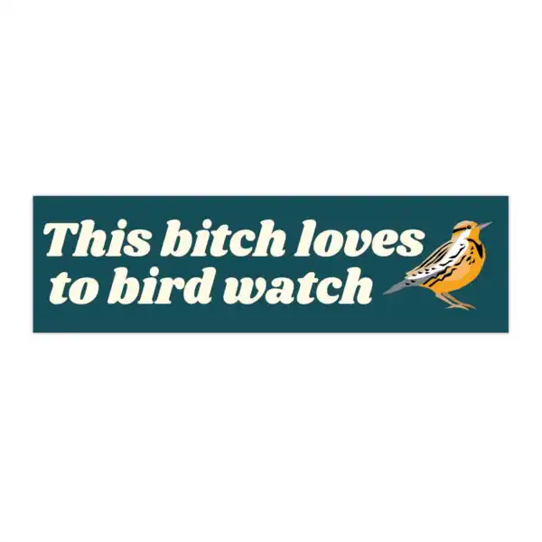 Funny Bird Watcher Bumper Sticker – Durable Vinyl Car Decal