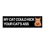Funny Cat Bumper Sticker – Durable Vinyl Car Decal for Cat Moms