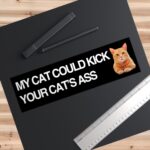 Funny Cat Bumper Sticker – Durable Vinyl Car Decal for Cat Moms