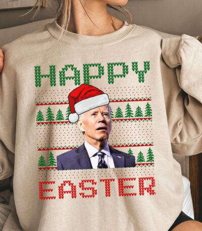 Funny Confused Joe Biden Christmas Sweatshirt - Cozy Holiday Crewneck