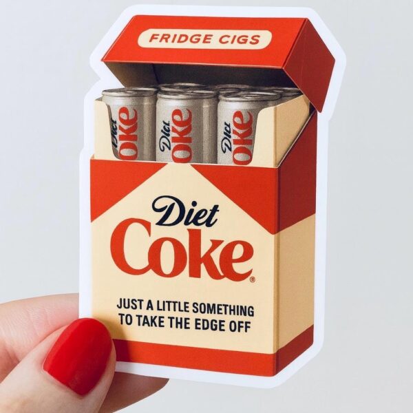 Funny Diet Coke Can Sticker - Humorous Vinyl for Fans