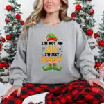 Funny Elf Christmas Sweatshirt – I'm Just Short Holiday Gift