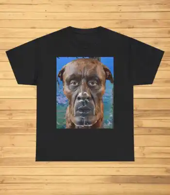 Funny Human Dog Face Shirt – Comfy Unisex Cotton Tee