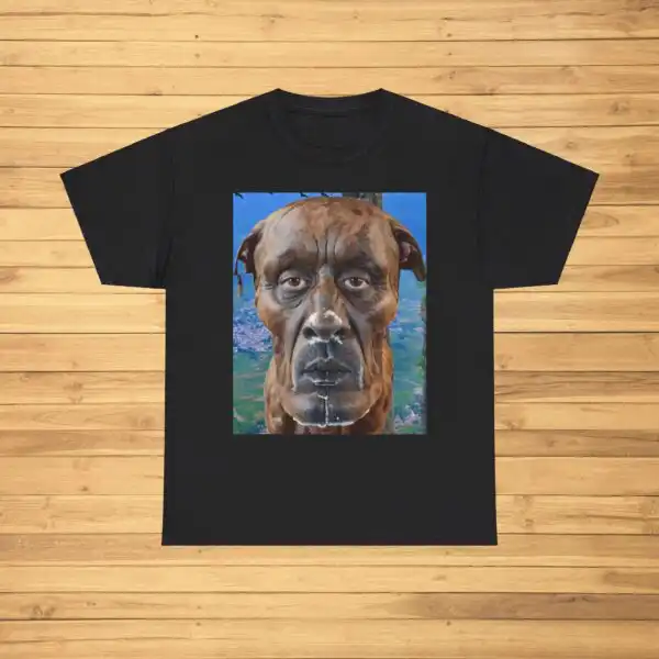 Funny Human Dog Face Shirt – Comfy Unisex Cotton Tee