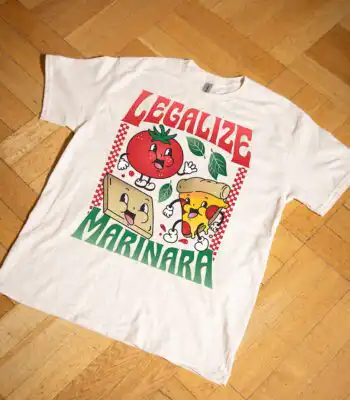 Funny Legalize Marinara Tee – Humorous Food Pun Shirt for Foodies