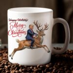 Funny President Reindeer Coffee Mug – Humorous Holiday Gift Cup