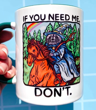 Funny Raccoon Wizard Mug – Hilarious Trash Panda Coffee Cup