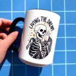 Funny Skeleton Coffee Mug – Sarcastic Gift for Work Bestie
