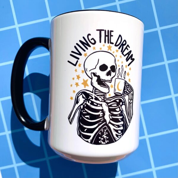Funny Skeleton Coffee Mug – Sarcastic Gift for Work Bestie
