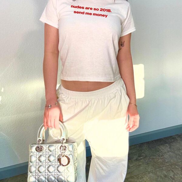 Funny Slogan Baby Tee – Trendy 90s Aesthetic Vintage Shirt