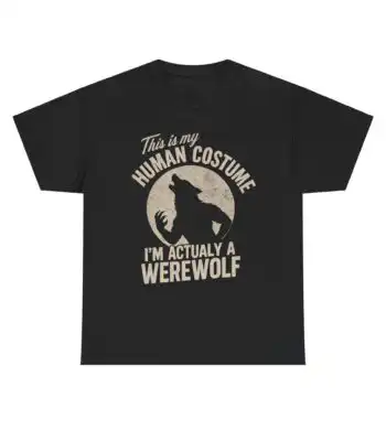 Funny Werewolf Costume Shirt – Spooky Moon Silhouette Tee