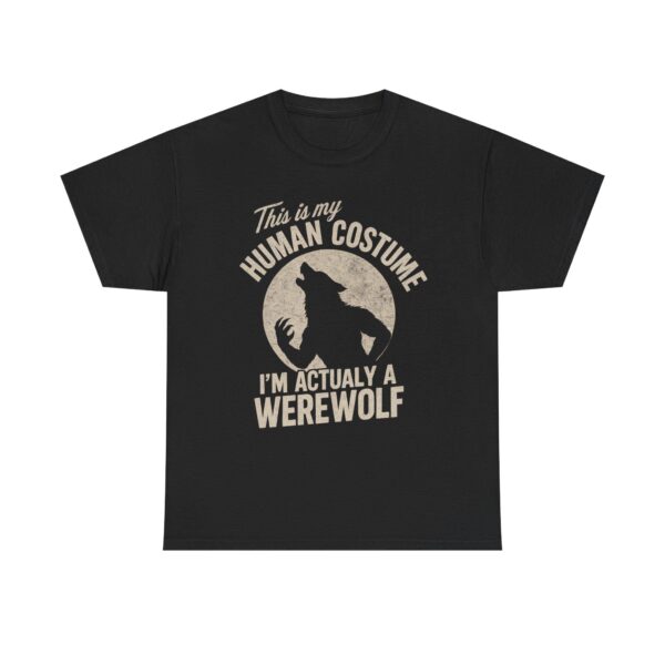 Funny Werewolf Costume Shirt – Spooky Moon Silhouette Tee