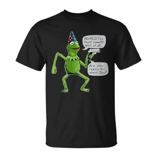 Funny Wizard Kermit Meme Shirt – Quirky Unisex Tee for Fans